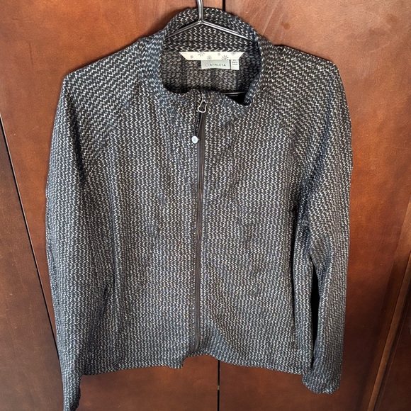 Athleta Black and White Zip-Up Jacket - Picture 4 of 8